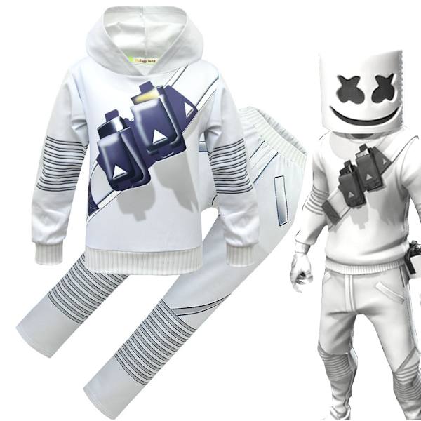 Pitevotur Boys DJ-kostymsatser med helhuvudshjälmmask 160cm