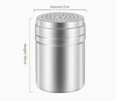 2-pack saltkar i rostfritt stål för salt, socker, kryddor och peppar 10*7cm