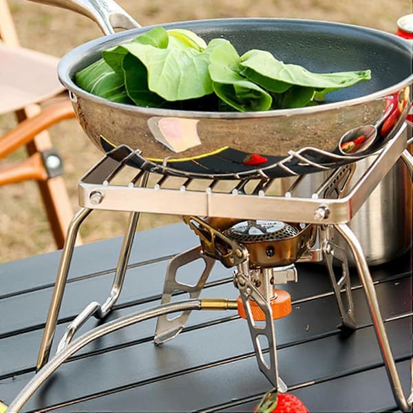 Vikbart grillgaller i rostfritt stål för camping, vandring och utomhusmatlagning