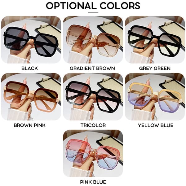 Oversized Solglasögon Kvinnor Solglasögon BEIGE BLÅ BEIGE BLÅ Beige Blue