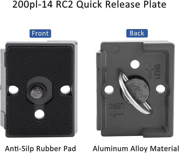 2 stk. Quick Release Plade Tripod Kamera Til Manfrotto Mount Plade 200pl-14 Rc2 Kameraer Tripod Hoved