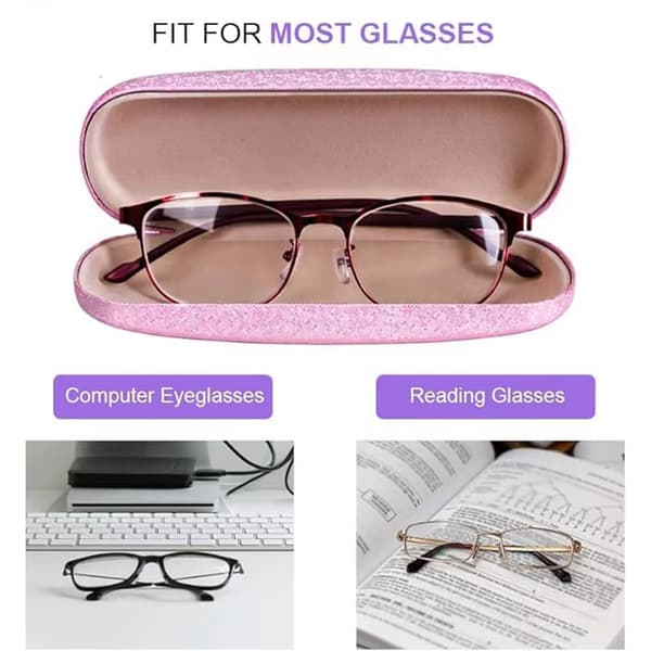 (4 st) Glasögonfodral, Unisex hårt glasögonfodral för skydd