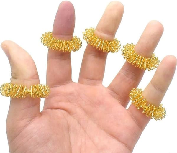 Akupressurringar, 30-pack Fingermassage Ringar