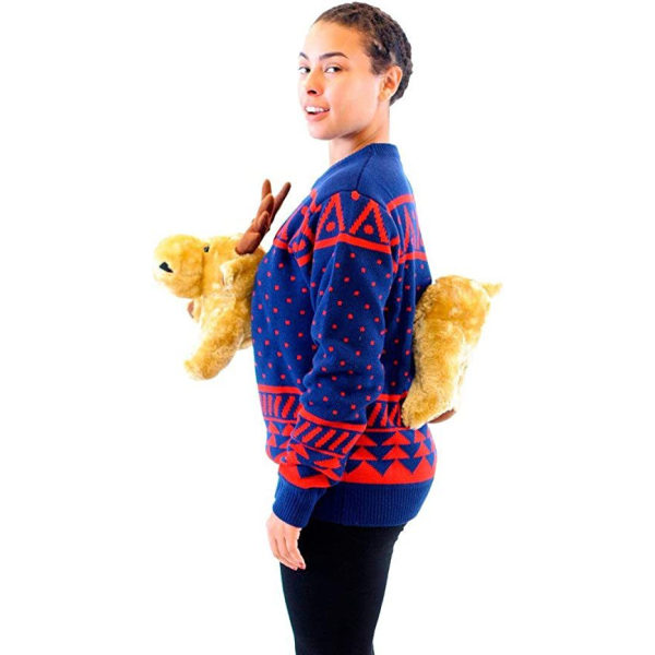 3D Ugly Christmas Sweater Dinosaur Shark Jumper Top Bear S
