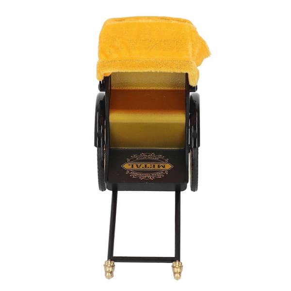 Retro Rickshaw Modell Utsökta Detaljer Nostalgisk Legering Simulering Rickshaw Leksak Rickshaw Dekoration för Samling Guld