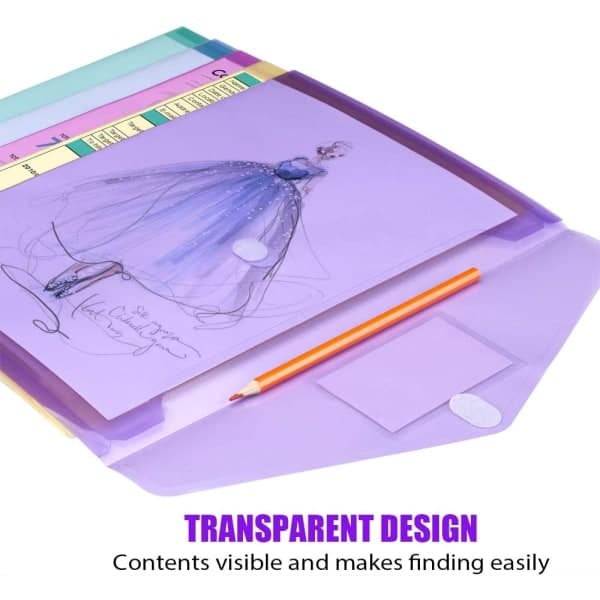 10-pack plastkuvert, polykuvert, transparenta dokumentmappor