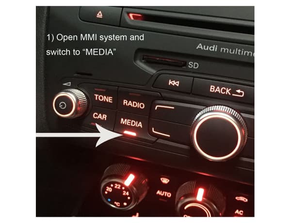 För Audi Volkswagen MMI Musikströmning Bluetooth iPod Media Interface AMI-kabel