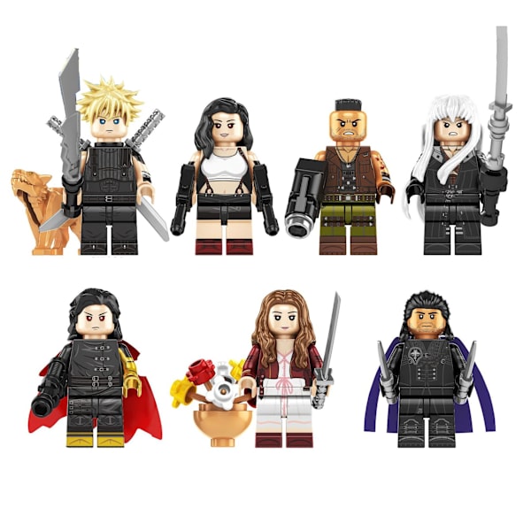 8 st/ set Gamer Minifigure Final Fantasy Building Blocks Leksaker