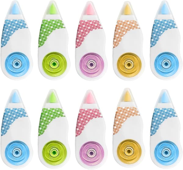 10 Stykker Rettelse Ruller, Mini Rettelse Tape, Mini Ruller, Hvid Tape, Rettelse Mus, Multifunktionel Rettelse Tape til Studerende