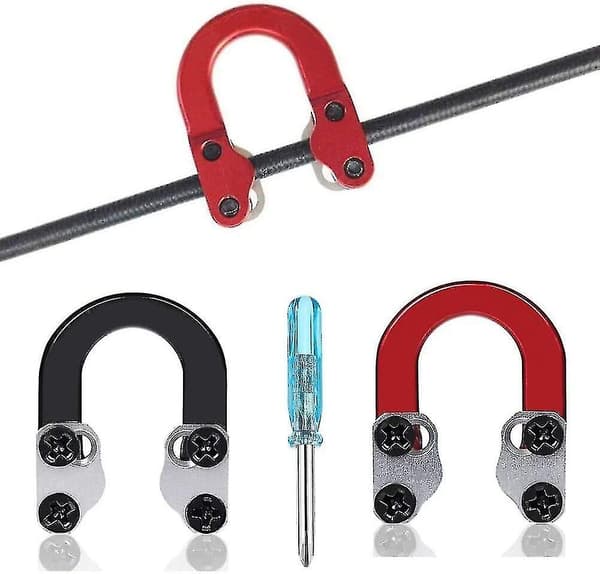 2-pack Bågskytte D Loop Compound Bow Metall D Loop Metall D Ring Spänne Release Nocking Loop Med Skruvmejslar För Jakttillbehör