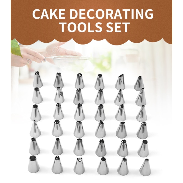 66st/ Set Piping Munstycken Köksbakelse Tips Cupcake Cake Tools 63 Pcs Set