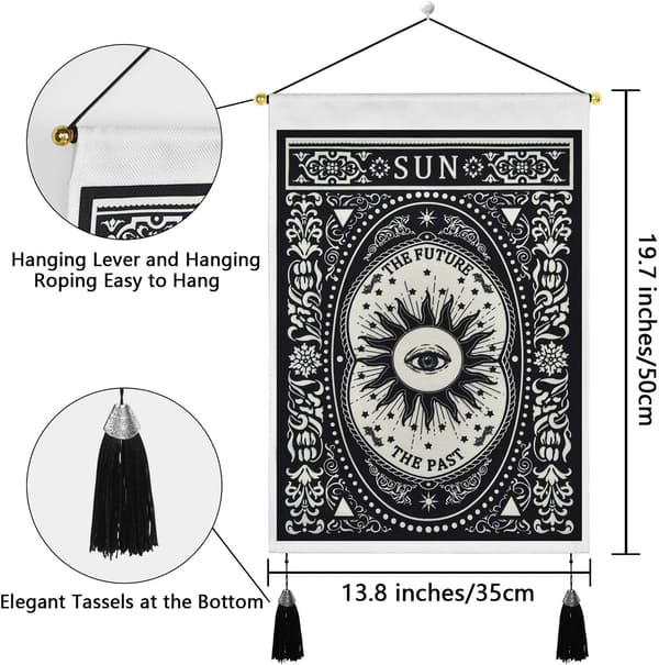 2 sett med tarot-tapeter måne og sol