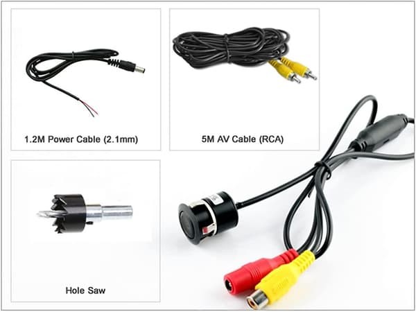 Bil Auto Bakkamera Backup Kamera Borehul Prop 18mm Universal Mount Fit Support Grid Linjer