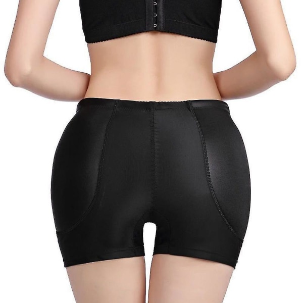 Kvinnors Buttless Bottom Byxor, Butt Lifting Body Shaper Black 2XL