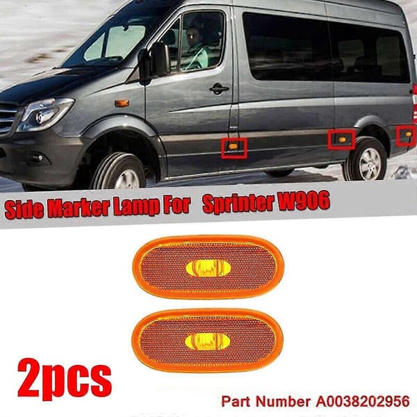 2x Sidemarkeringslamper til bil - Sprinter W906 2006-2018 A0038202956 Sideblinklys