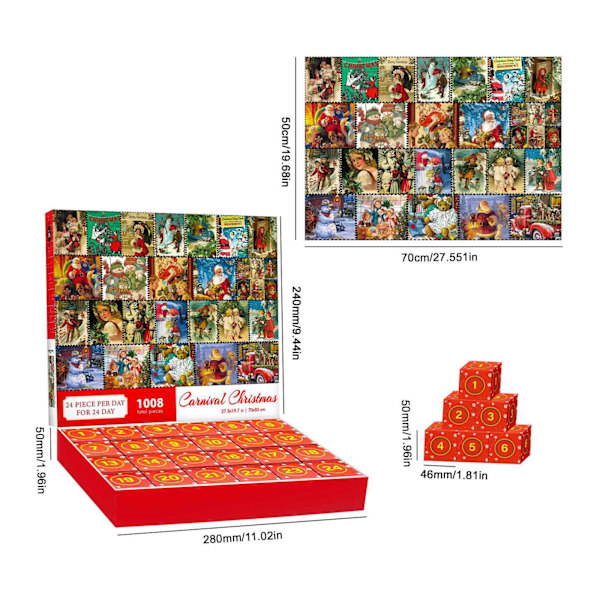 Pussel DIY adventskalender jul 24 dagars set