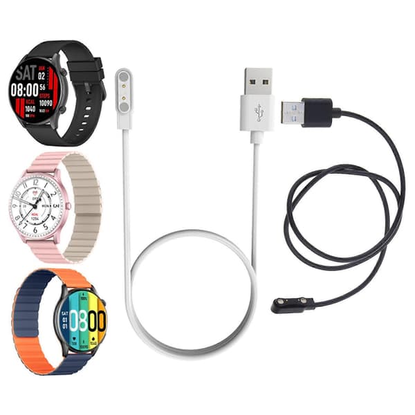 Magnetisk ur USB hurtigopladningskabel dataholderstation strømopladeradapter dockingholder til Kieslect Kr Pro sort Black
