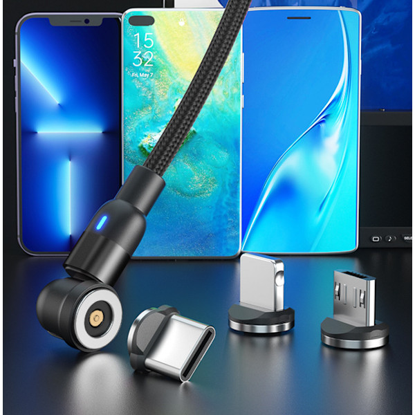 Magnetisk datakabel laddningskabel Lightning, Micro USB, USB-C