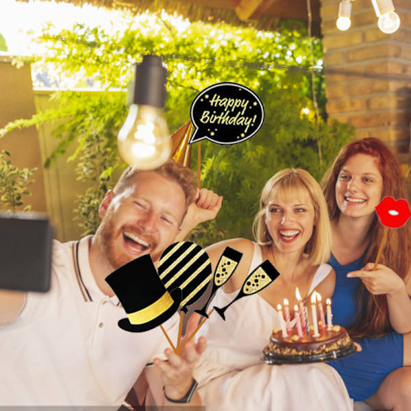 16-80 Födelsedagsfest Fotosession rekvisita Pappersdekorationer For 70th