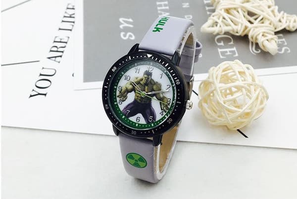 Barnklocka grå hulk analog armbandsur plastarmband klocka hulk