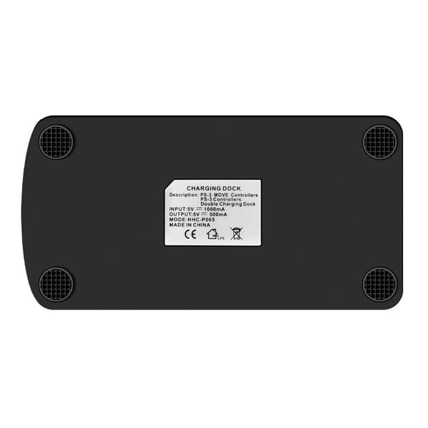 Playstation 3 Controller Ladestation 2-i-1 med LED-indikator kompatibel med Playstation PS3/Move Controller
