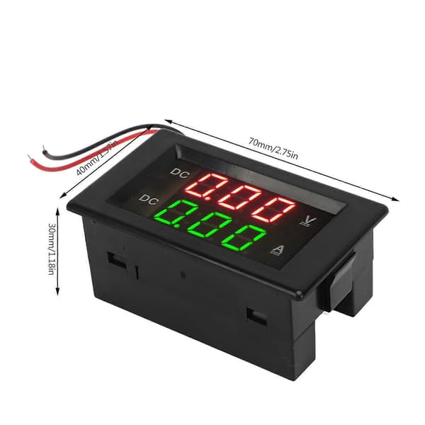 YB4835VA Digital Voltmeter Ammeter DC 600V 100A Decimalpunkts Automatisk Växling Dubbel Display Ström Voltmeter
