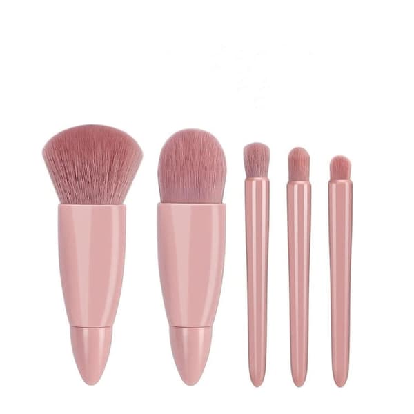 5 stk. Makeupbørste Sæt, Spejlboks Børste Sæt, Bærbar Blush Børste, Concealer Børste