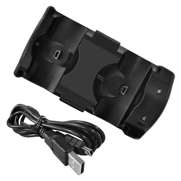 Playstation 3 Controller Ladestation 2-i-1 med LED-indikator kompatibel med Playstation PS3/Move Controller
