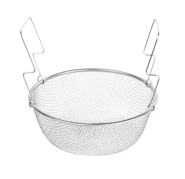 Friturekurv i rustfrit stål til pommes frites 22 cm