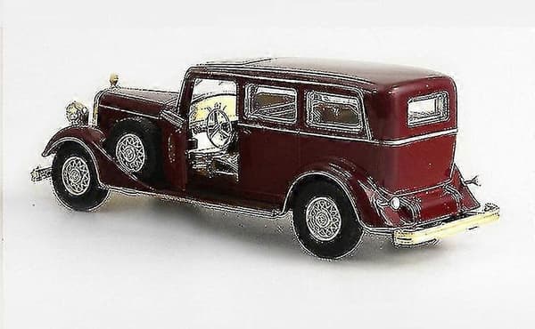 1/32 Klassisk legetøjsbil Træk Tilbage Lys Lyd Støbt Modelbil (1 stk., Mørkerød)