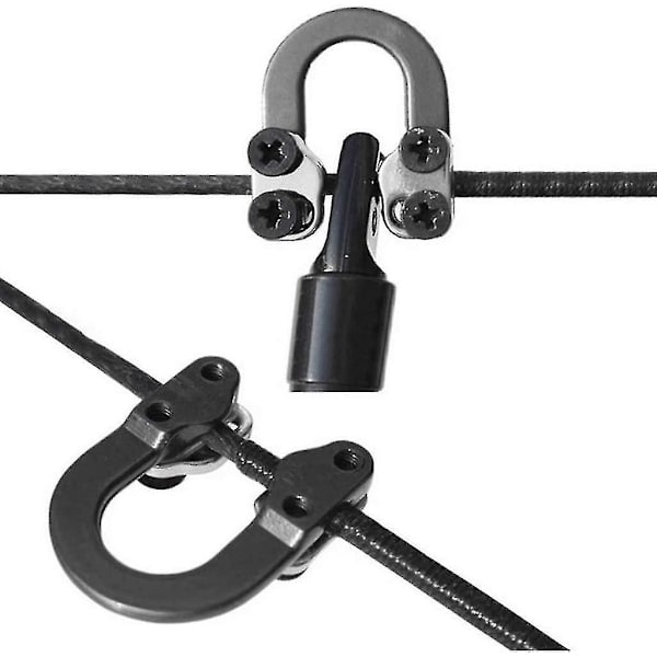 2-pack Bågskytte D Loop Compound Bow Metall D Loop Metall D Ring Spänne Release Nocking Loop Med Skruvmejslar För Jakttillbehör