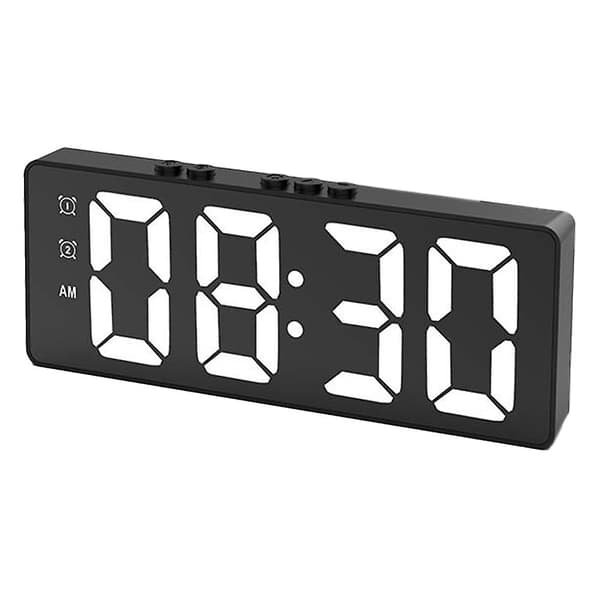 Digital väckarklocka LED-klocka Sovrum Elektronisk skrivbordsklocka Lämplig för hem, sovrum, kontor Svart