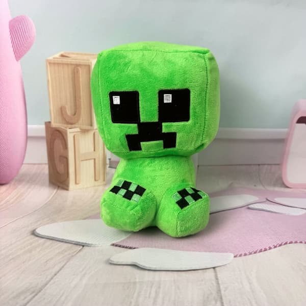 Minecraft Creeper Plys Grøn/Sort 26cm Høj Kvalitet
