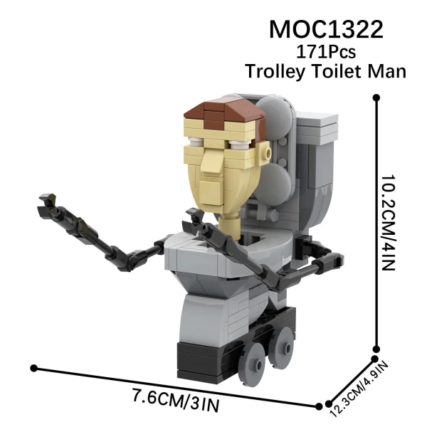 Gamer Skibidi Toalett Action Figur Byggsten Leksaker TV Man T Toilet Man 171Pcs