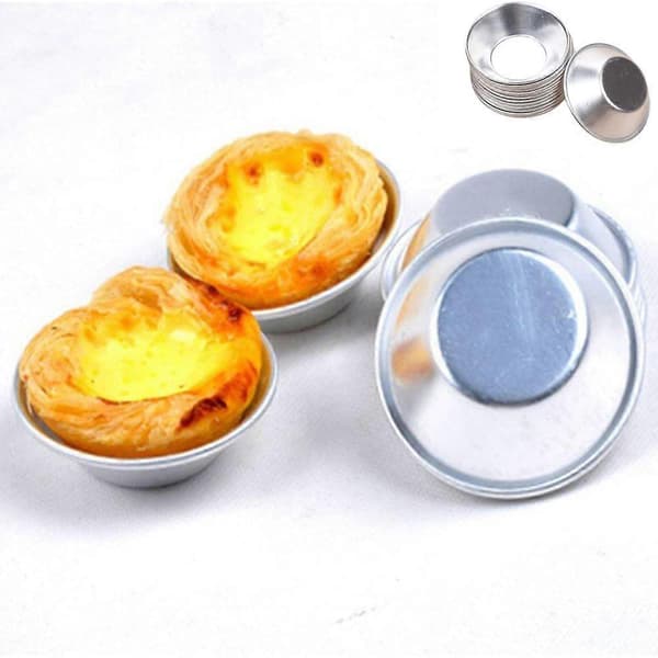 20 st Anodiserade Aluminium Äggtarteformar Muffinsformar Kakformar Puddingformar Bakverktyg