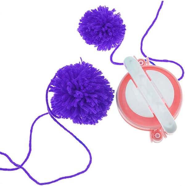 4 stk Ullkule Strikkeverktøysett, Pom Pom Maskin
