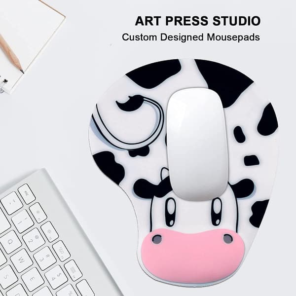 Søt musematte Ergonomisk musematte med håndleddsstøtte, gelmusematte med sklisikker silikonbase, datamaskinmusematte spillmusematte