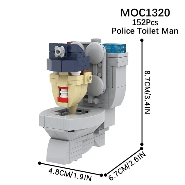 Gamer Skibidi Toalett Action Figur Byggsten Leksaker TV Man P Toilet Man 152Pcs