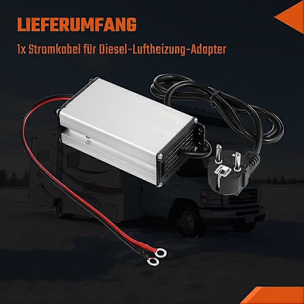 240V til 12V AC/DC Strømforsyningsadapter Transformer Strømforsyningsadapter til 5-8 KW Diesel Luftvarmer til Campingvogn EU-stik
