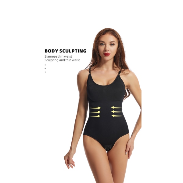 Shapewear i ett stycke för kvinnor för mage och höftlyft Black L