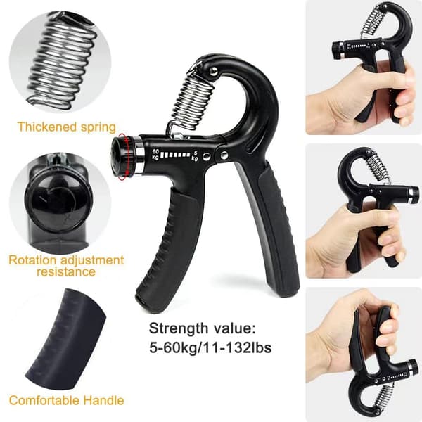 Handgrepp för underarmsövning - 5-pack, justerbar handgreppstränare, handtränare