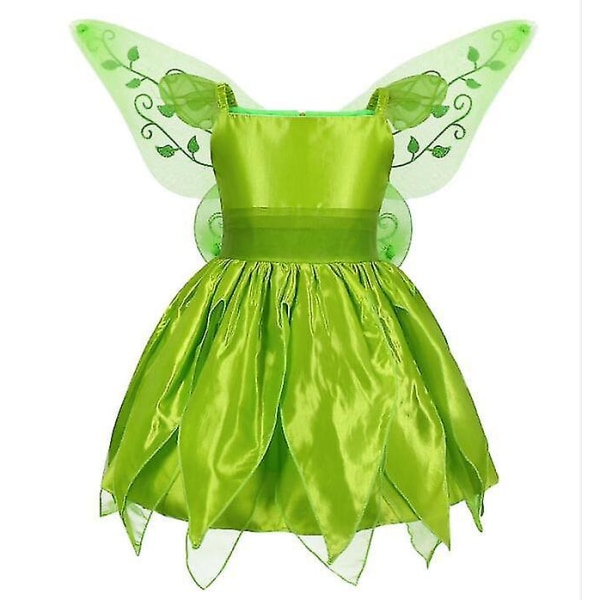 Flickor Fairy Princess Dress Party Kostym Butterfly Wings Set 110cm