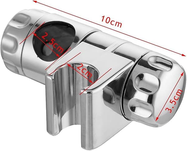 25 mm krom brusehovedholder med spænder til 25 mm brusestang
