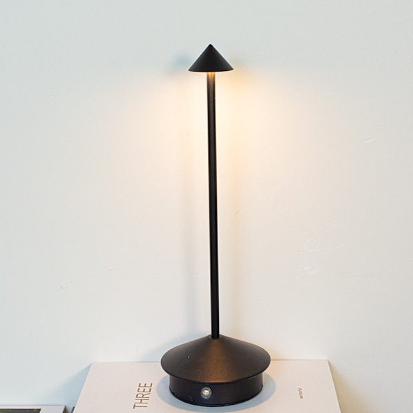 Dimbar LED-bordslampa, IP54-skydd, inomhus-/utomhusbruk, kontakt, H29cm, EU-kontakt - Corten-Wellngs Sand Brown... black