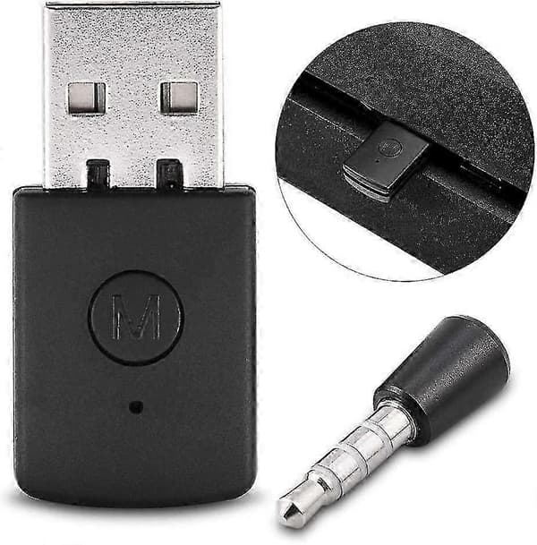 PS4 Bluetooth-sovitin - Mini USB 4.0 Bluetooth-kuulokkeiden sovitin Mini langaton mikrofoni Bluetooth-dongle USB-sovitin PS4:lle langattomille kuulokkeille