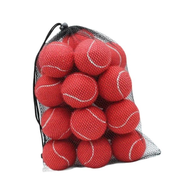 20 stk. tennisbolde elastiske bolde træning 6,4 cm diameter slidstærke træningsbolde til udendørs sport tennisentusiaster orange