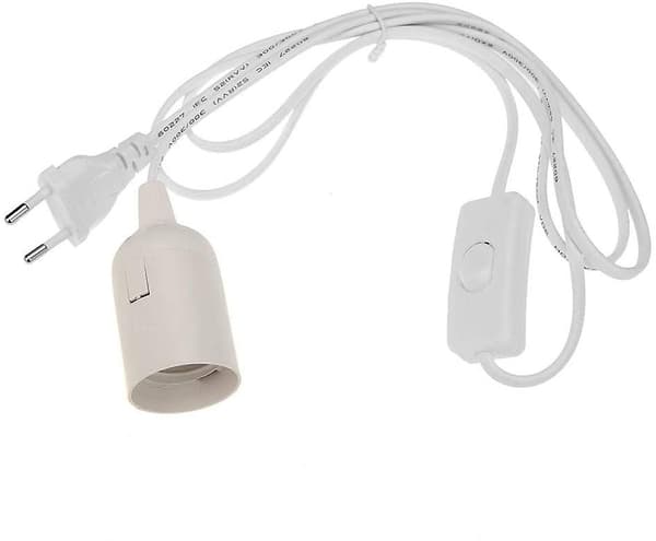 Pendellampeholder E 27 Lampebase Med Afbryderledning Universal E27 Lampeholder E27 Pærefatning