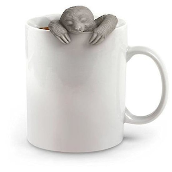Söt Te Herbal Leaf Sil Strainer Filter Sloth Spice Diffuser Teinfuser