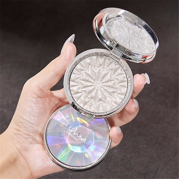 Monochrome Diamond Flash Highlighter Powder Palette Galaxy Glitter Mashed Potatoes High Gloss Contouring Disk Face Brighten Tone a02