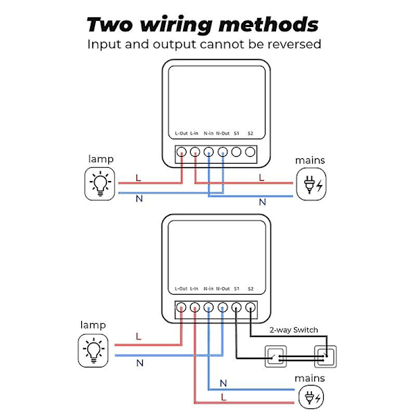 1-10 stk. Tuya Mini 16a Wifi Switch-modul med Smart Life App 2-vejs kontrol,